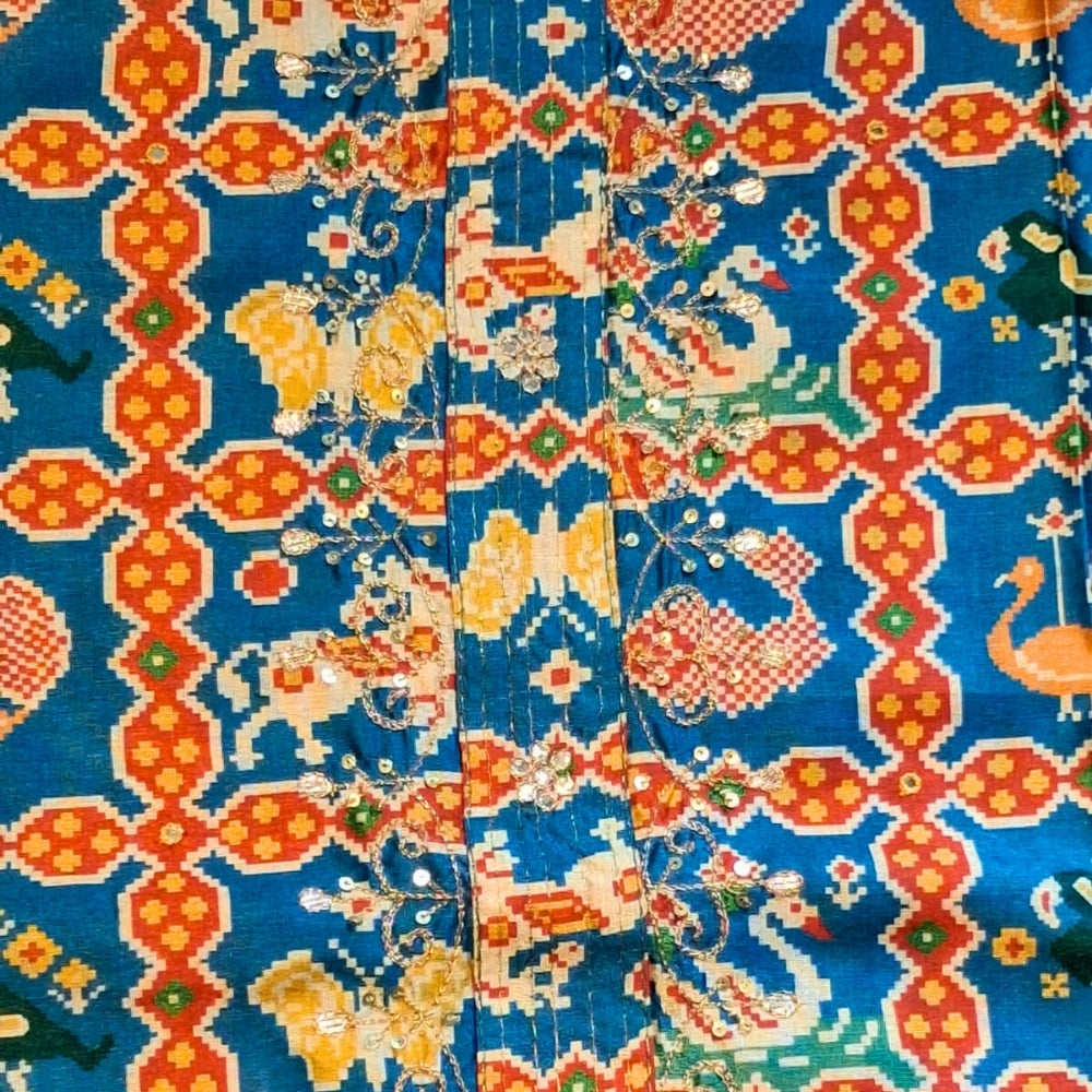 Paithani Style Designer Dress Material