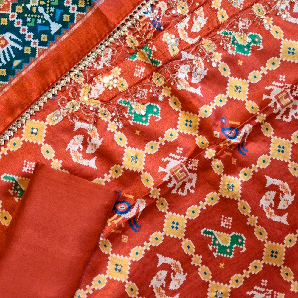 Paithani Style Designer Dress Material