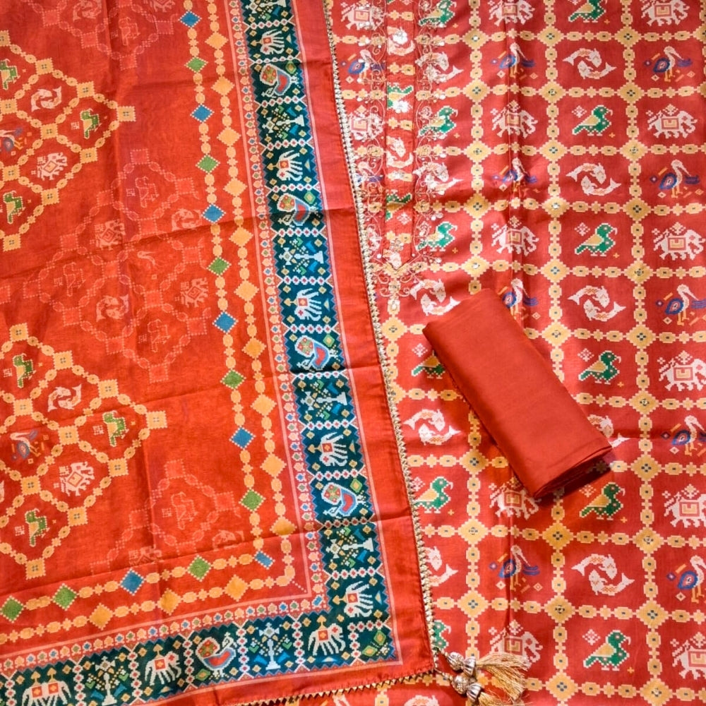 Paithani Style Designer Dress Material