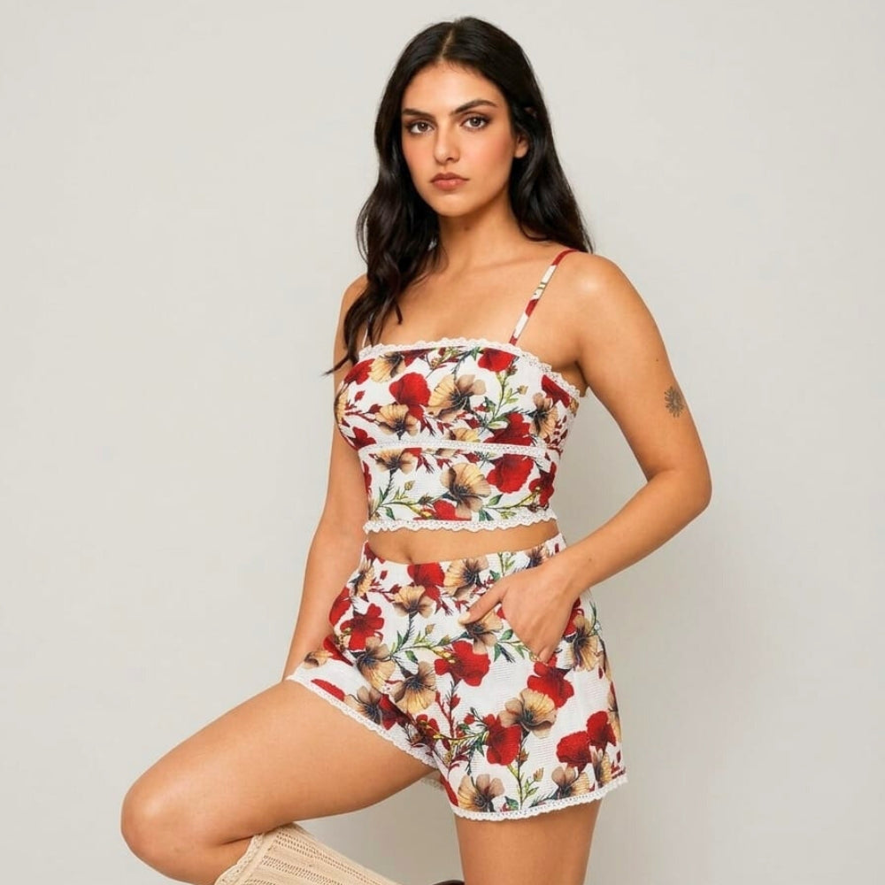 Floral Print Co-Ord Set for Women