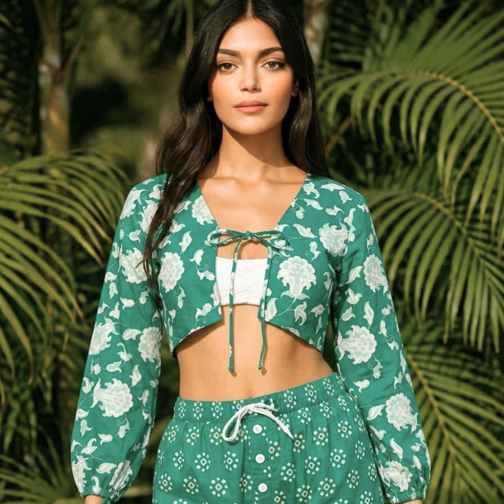 Green Printed Co-Ord Set