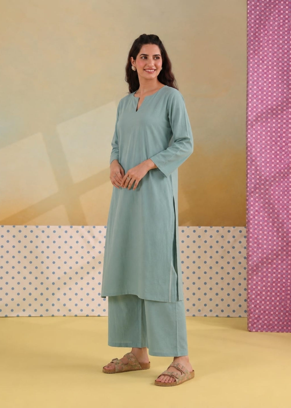 Ivory Grace – Women's Cotton Kurta Set | House of Mayuraa