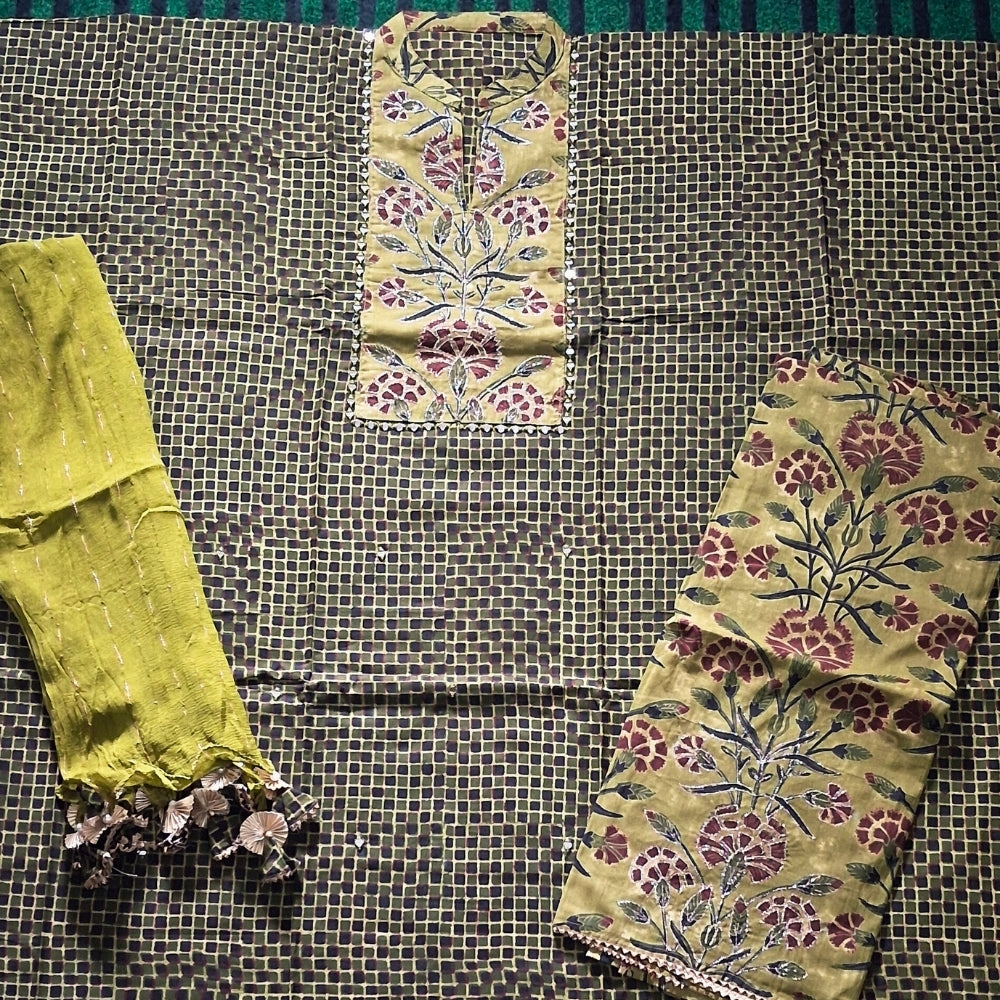 Cotton Printed 3 Piece Dress Material