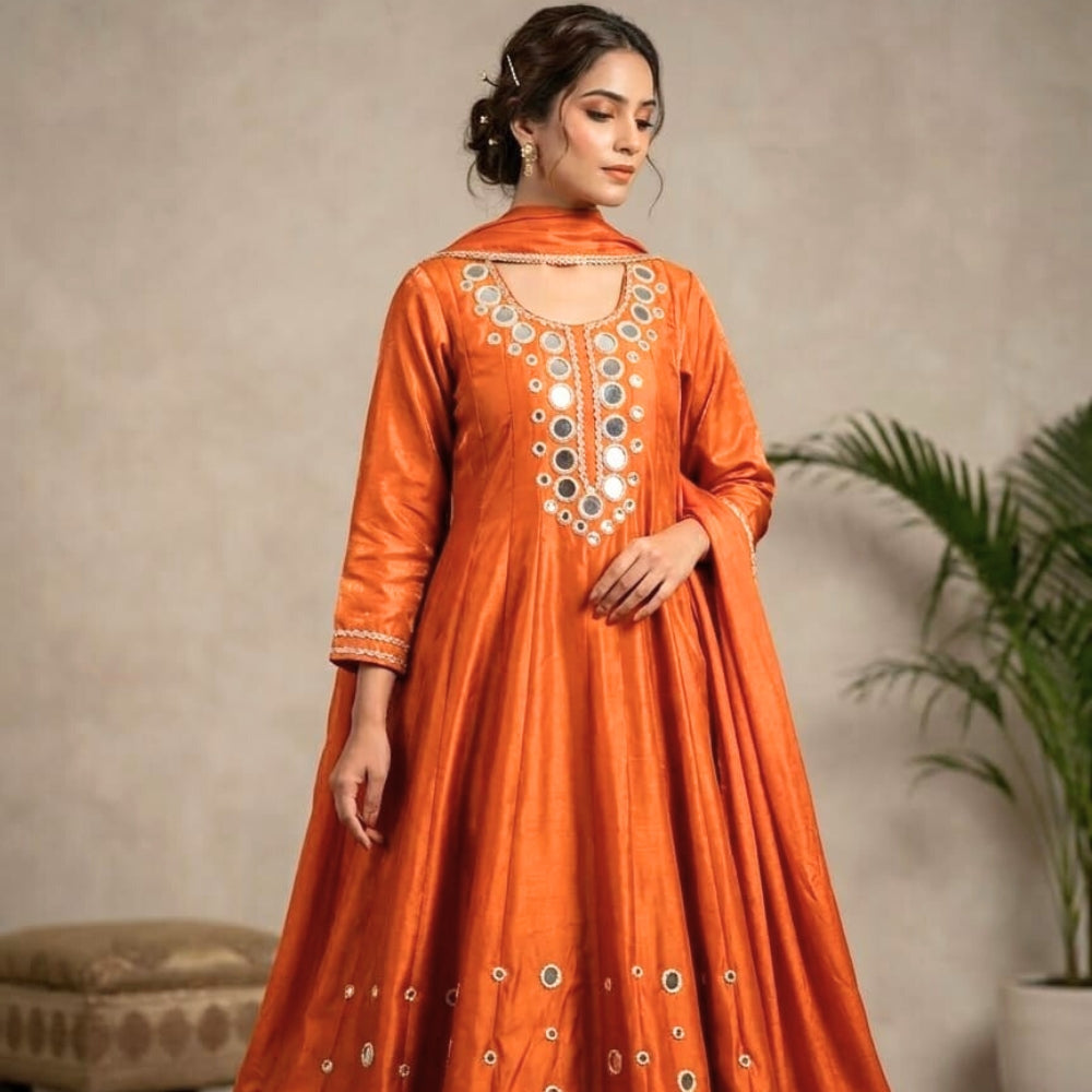 Elegant Pink Anarkali Suit Set with Dupatta