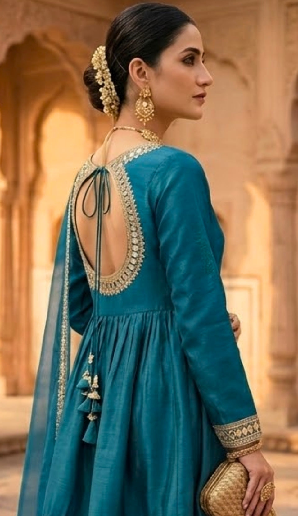 Mustard Gold Festive Suit Set with Dupatta for Women