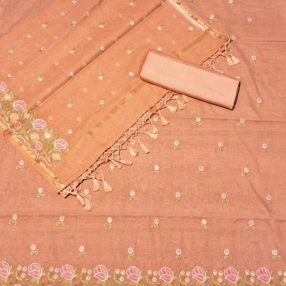 Elegant Grey Embroidered Suit Set with Dupatta
