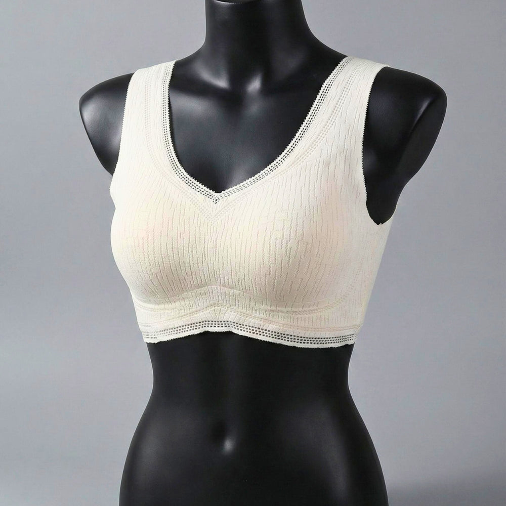 Cream Seamless Comfort Support Bra for Women