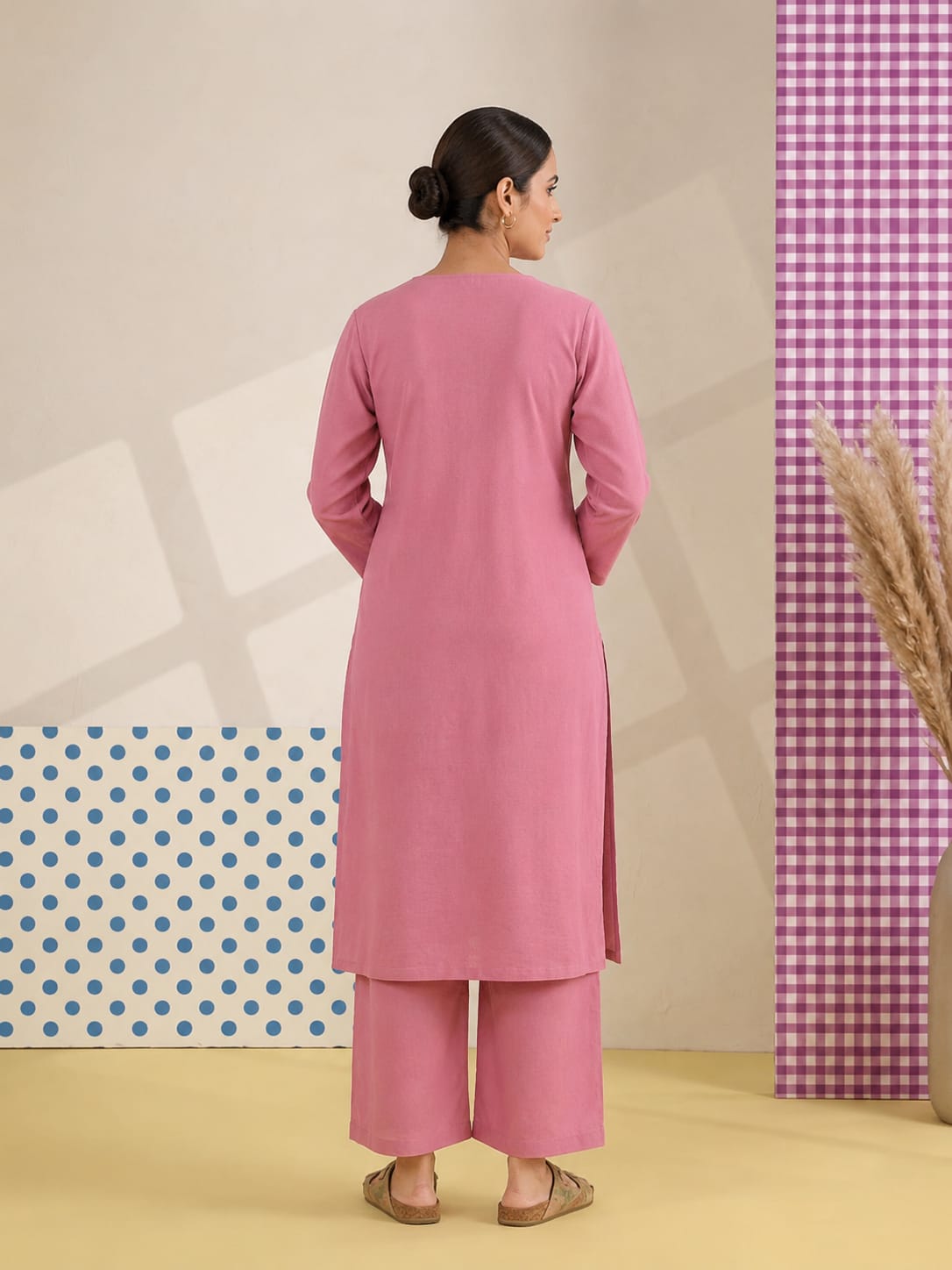 Rosette Aura – Women's Cotton Kurta Set | House of Mayuraa