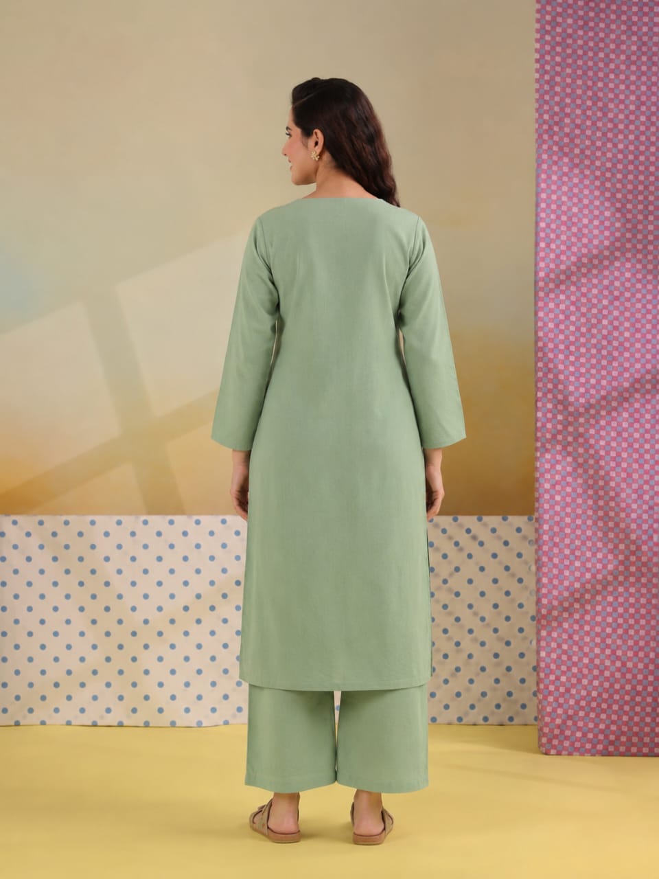Meadow Luxe – Women's Cotton Kurta Set | House of Mayuraa