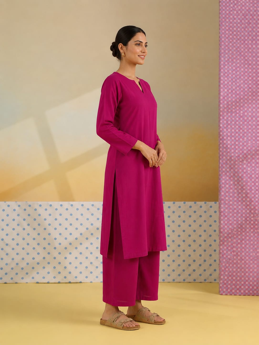 Noor-e-Gulaab – Women's Cotton Kurta Set | House of Mayuraa