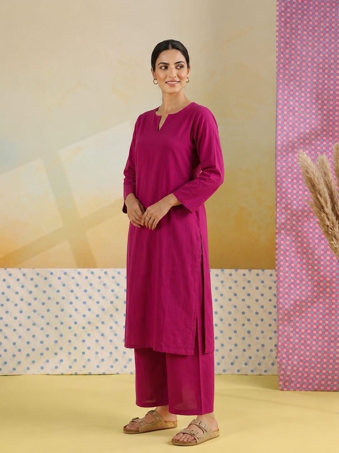Noor-e-Gulaab – Women's Cotton Kurta Set | House of Mayuraa