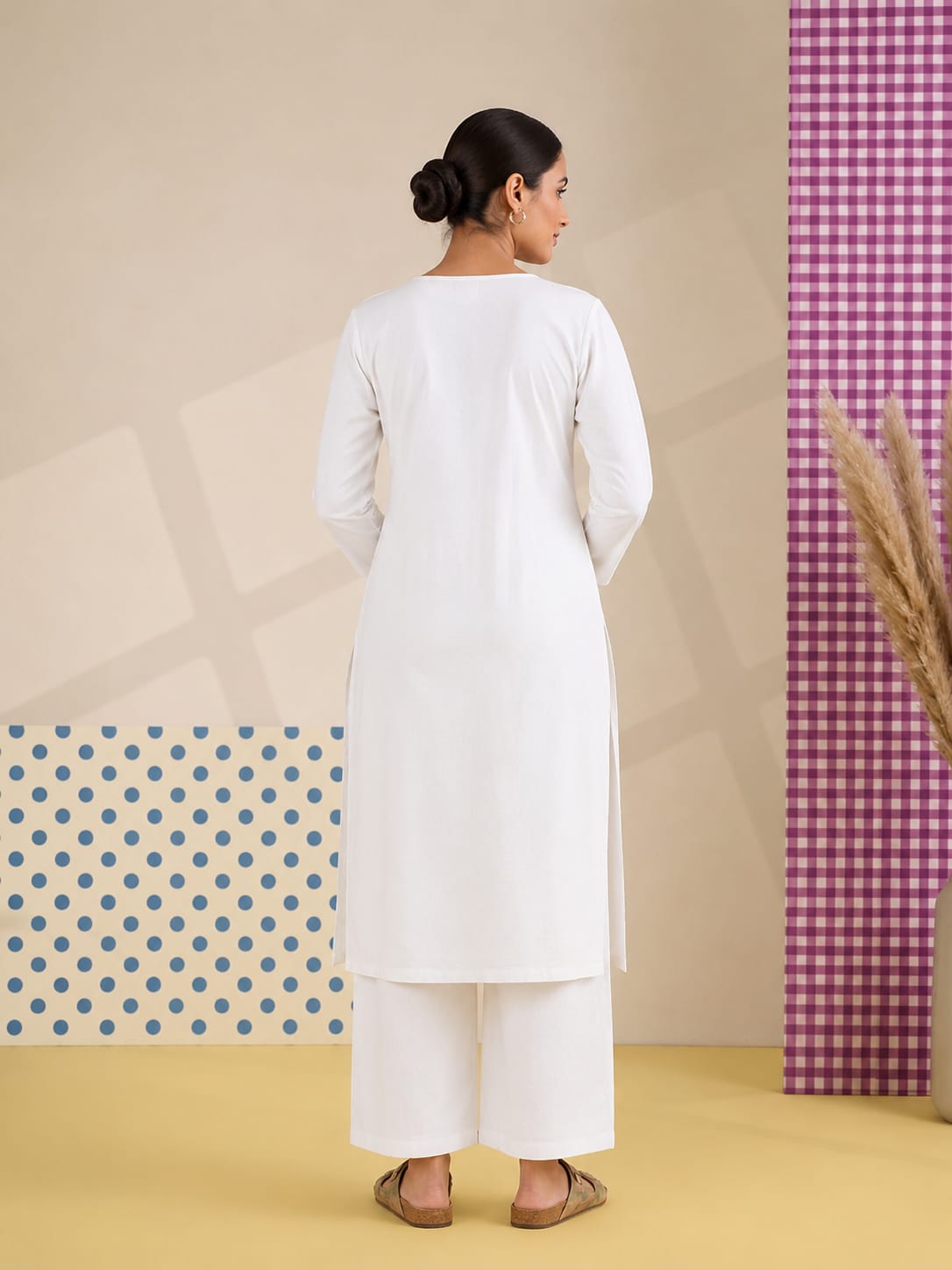 Ivory Grace – Women's Cotton Kurta Set | House of Mayuraa