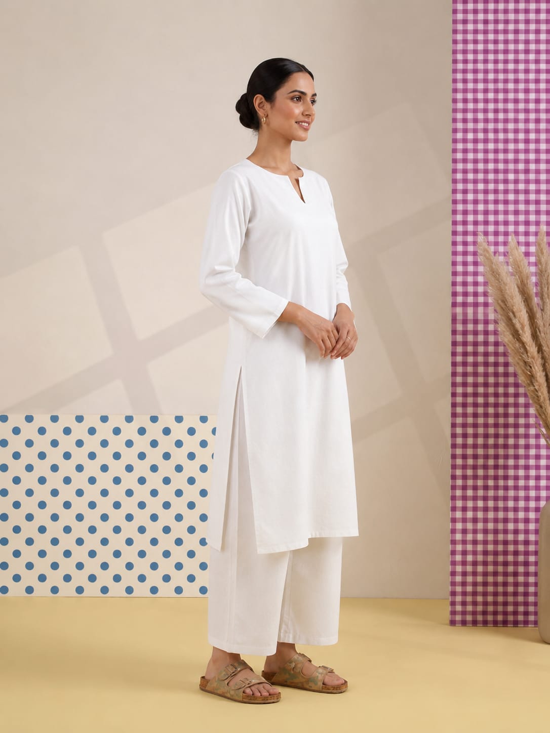 Ivory Grace – Women's Cotton Kurta Set | House of Mayuraa