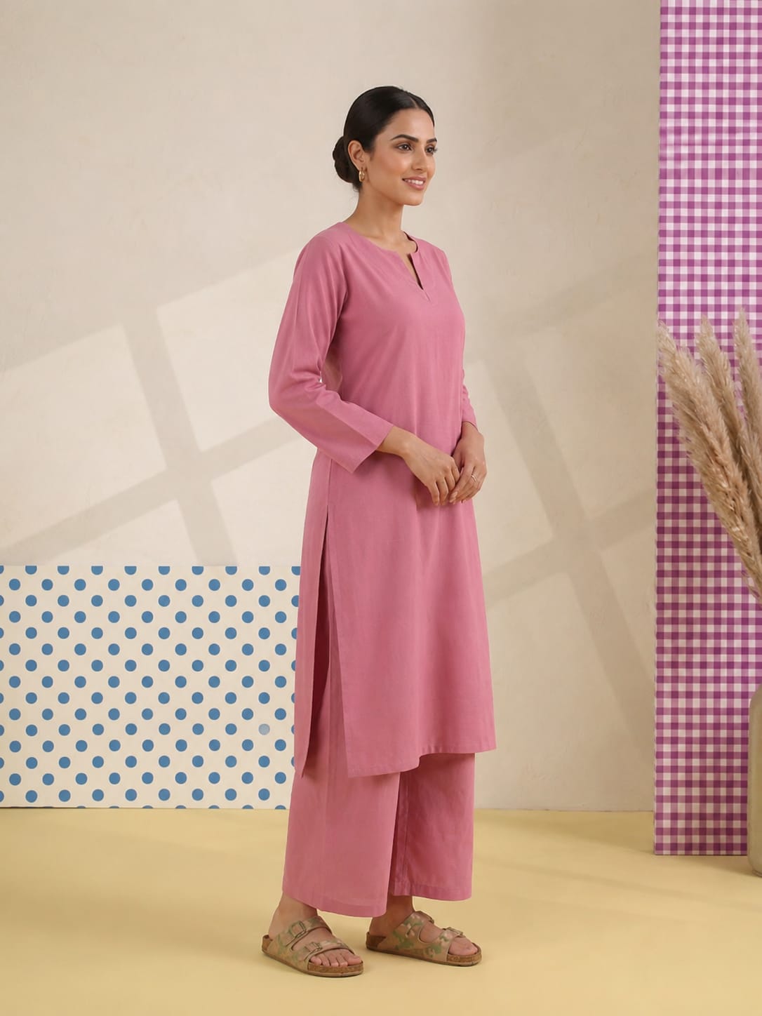 Rosette Aura – Women's Cotton Kurta Set | House of Mayuraa