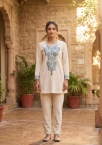 Cotrise Off White Woollen Coord Set