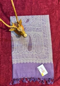 Ruby Paisley Kashmiri Shawl (Lilac Purple)